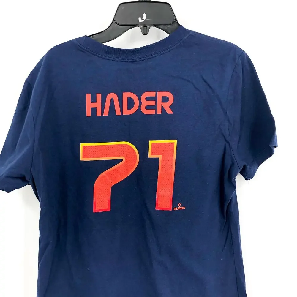 NIKE Women's Josh Hader Houston City Connect Player T Shirt Medium Navy NWT